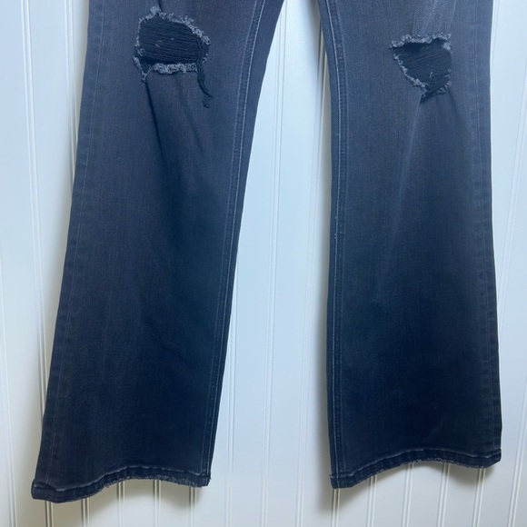 Velvet Black Distressed Wide Leg Jeans Size 28 NWT - Picture 4 of 11